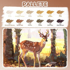 Guangna 12 Brown Dual Tip Acrylic Paint Markers, Brush Tip & Chisel Tip Acrylic Paint Pens for Rock, Wood, Glass, Paper, Coloring Book, Ceramic, Canvas, Water-Based Ink