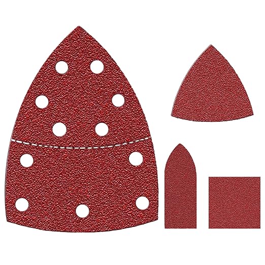 160pcs Detail Sander Sandpaper for Mouse Sander, 60 120 180 240 Grit Sanding Sheets, Sander Pads for Detail Sander, Finger Sander -FSM16