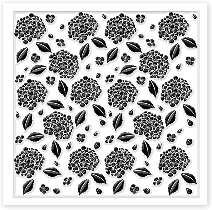 CHGCRAFT Hydrangea Texture Polymer Clay Texture Sheets Flowers Leaves Pattern Silicone Texture Stamp Clay Modeling Pattern Pad Texture Sheets for Polymer Clay Making Earrings Jewelry