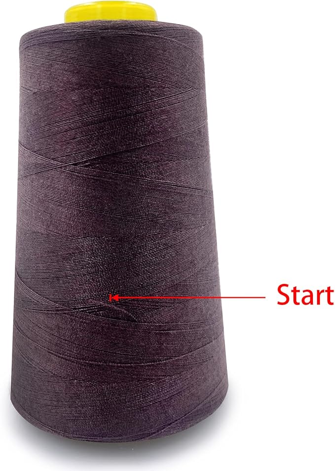 Tortoise 4 Cones of 3000 Yards Each Spool Thread for All Purpose, Serger, Overlock, Quilting, Sewing Machine - 100% Polyester, 40S/2 Brown