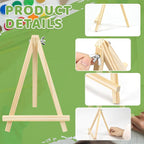 TKOnline 5PCS 9 Inch Wood Easels, Easel Stand for Painting, Art Craft Painting Party Easel, Tabletop Easels, Tripod, Canvas Photo Picture Sign Holder
