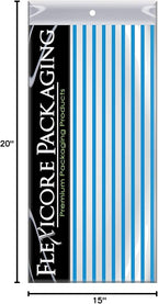 Flexicore Packaging Turquoise Blue Pin Stripe Print Gift Wrap Tissue Paper Size: 15 Inch X 20 Inch | Count: 100 Sheets | Color: Turquoise Pin Stripe