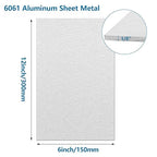 2Pack Aluminum Sheet & Plates 6 x 12 x 1/8 Inch, 6061 Heavy Duty Aluminum Sheets with Protective Film, 3MM Thick Flat Plain Panel Sheet for Crafting Structural Framing Base Plate