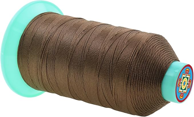 Mandala Crafts Bonded Nylon Thread Coyote Brown Heavy Duty Sewing Threads - 800 YDs Size 207 630D T210 Tex 210 Thread for Leather Jeans Weaving Outdoor Marine Upholstery Threads