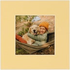 Pack of TEN 8.5x11 Mats Bevel Cut for 7x9 Photos - Acid Free Marzipan Beige Precut Matboards For Pictures, Photos, Framing - 4-ply Thickness