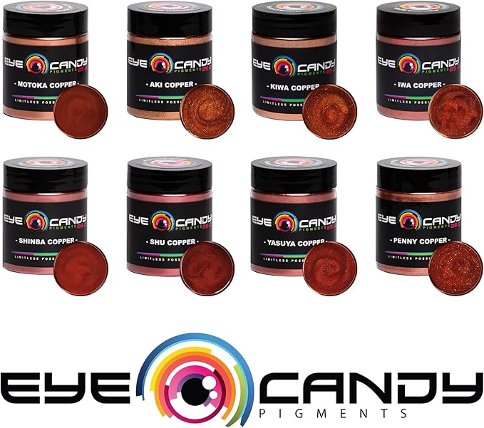 Eye Candy Pigments Premium Copper Mica Powder - Shu Copper (25gr) - for Epoxy, Resin, Soap, Paint, Woodworking, Acrylic Pouring, Bath Bombs, Fishing Lures - DIY Arts and Crafts Additive