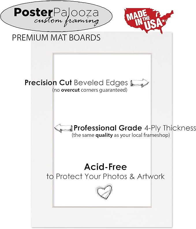 6x8 Mat for 8x10 Frame - Precut Mat Board Acid-Free Charcoal 6x8 Photo Matte Made to Fit a 8x10 Picture Frame, Premium Matboard for Family Photos, Show Kits, Art, Picture Framing, Pack of 100 Mats