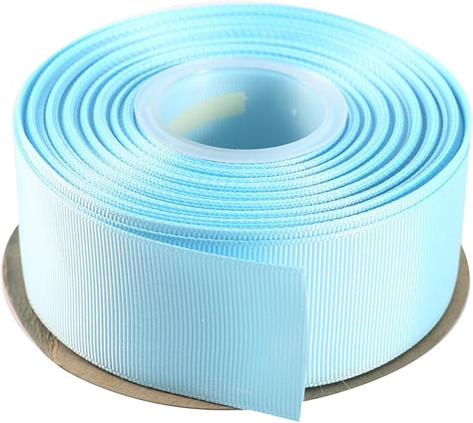 ITIsparkle 11/2" Inch Grosgrain Ribbon 25 Yards-Roll Set for Gift Wrapping Cake Decoration Party Favor Hair Braids Hair Bow Baby Shower Decoration Floral Arrangement Craft Supplies, Light Blue Ribbon
