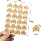 DERAYEE 12 Sheets/288 PCS Photo Corner Stickers, Self-Adhesive Photo Mounting Corners for Scrapbooking Photo Album Diary DIY Craft Paper