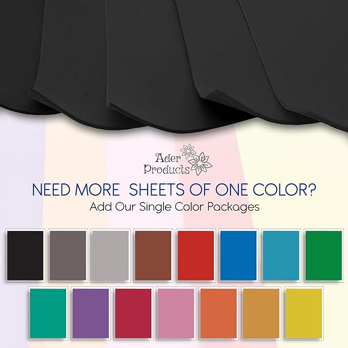 Black EVA Foam Sheets for Crafts, 15 Pack, 9 x 12 Inch, 2mm Thickness – Ideal for DIY Arts and Crafts, Foam Paper for Kids, Cosplay and Costumes