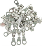 Leekayer #5 Silver Metallic Nylon Coil Zippers by The Yard Bulk 10 Yards Black Tape with 25pcs Silver Sliders for DIY Sewing Tailor Craft Bag(Black)