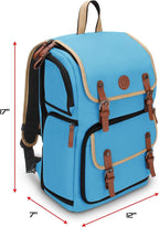 ENHANCE Designer Edition TCG Backpack - MTG Deck Bag Card Binder Space, TCG Deck Box Storage, MTG Playmat Holder - Card Storage Compatible with Magic the Gathering, Pokemon, Lorcana (Canvas Blue)