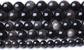 38pcs 10mm AAA Natural Obsidian Stone Beads Gemstone Round Loose Beads for Jewelry Making DIY Bracelet (Sliver Color Obsidian Stone, 10mm)