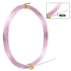 TecUnite Aluminum Craft Wire for Sculpting Armature Bendable Craft Wire for DIY Jewelry Making(Light Pink, 10 M X 1 mm, 1 Roll)