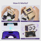 Science Can Stem Toys DIY Bluetooth Speaker, Build Your Robot Bluetooth Speaker with Rotating Head, Electronic STEM Kits with Wooden Puzzles, Gift for Teens Boys & Girls Ages 8-14
