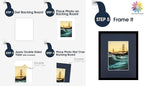 Mat Board Center, Pack of 10, 8x10 for 5x7 Dignity Blue Color Mats - Bevel Cut, Acid Free, 4-ply Thickness, White Core - for Pictures, Photos, Framing