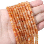 Natural Red Aventurine Disk Stone Beads 4x2mm 160pcs Rondelle Loose Semi Gemstone Beads for Jewelry Making Design