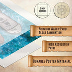 Melee Mats DND Map Starter Kit - 24” x 36" 2 Pack Double Sided, Wet/Dry Erase Battle Terrain Grid - Ultimate Tabletop Board Gaming Experience with Accessories
