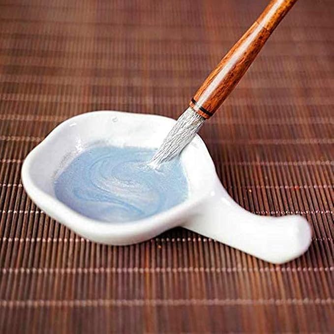 MEGREZ Yidege Colored Ink Liquid Sumi Ink for Calligraphy Practice and Chinese Brush Painting Drawing Writing Traditional Artworks, Silver - 99g (3.5 oz)