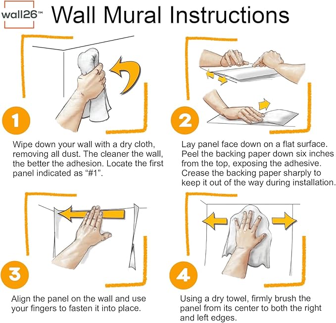 wall26 Self-Adhesive Wallpaper Large Wall Mural Series - 96x144 inches