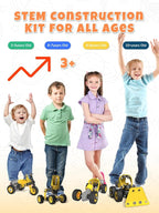 STEM Toys for 5-8 Year Old Boys, 10-in-1 Electric Toy Building Blocks for Kids Ages 4-8 Educational Construction Science Kit, Creative Activities for Boys 4-6, 8-10 Birthday & Holiday Idea Gift