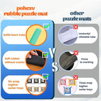 Jigsaw Puzzle Mat Roll Up, Portable Saver Pad 53” x 35” Up to 3000 Pieces, Puzzle Matt Rollup with Non-Slip Rubber Bottom & Smooth Top. (6 Sorting Trays & 1 Storage Bag)
