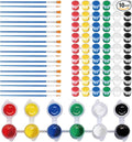 10 Pack 6 Colors Mini Acrylic Paint and Brushes Set for Kids Party Favor, Individual Paints Strips Sets with Brush for Kid, Student Painting Kit for Canvas(10 Pack)