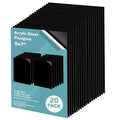 Egofine 5" x 7" Black Plexiglass Sheets 20 Pack 0.04 Inch Cast Acrylic Sheet Thick for DIY Craft Projects, Painting, Photography, Sign, Display Stand, Home Decor, Easy to Cut