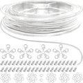Jishi 33ft Silver Snake Chain 1.2mm Jewelry Making Chains for Necklace Bracelet DIY Jewelry Supplies Findings - Silver Plated Round Snake Cable Chain Link Roll w/Lobster Clasps, Cord Ends & Jump Rings