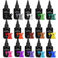 JDiction 15 Colors UV Resin, Odorless Hard Solid Colored UV Resin for Jewelry Making, Casting and Coating, Crafts and Decoration(20g Each)