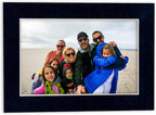 Pack of TEN 8x10 Mats Bevel Cut for 5.5x8.5 Photos - Acid Free Navy Suede Precut Matboards For Pictures, Photos, Framing - 4-ply Thickness