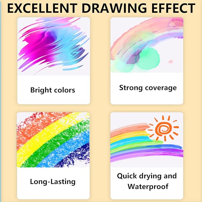 Gunsamg Fine Tip Acrylic Paint Markers – 100 Colors Acrylic Paint Pens for Rock, Glass, Wood, Stone, Ceramic, Fabric, Metal, Canvas – Permanent Waterproof No Bleed Paint Pens for Crafts & Art Supplies