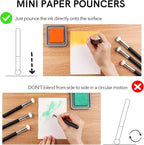 23PCS / Sets Ink Applicator with Storage Cases,Paper Pouncers for Direct Ink Application On Crafts Projects Easily,Inking Sponge for Stamp Ink Distressing, Blending Card Making Crafting Tools