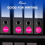 Perco Fluorescent Pink 3-Inch Round Circle Dot Sticker Labels - Multi-Roll Pack (3 Rolls, 500 Labels Each) - Permanent Adhesive, Vibrant Colors, Strong Hold - Perforated for Easy Use - Made in USA