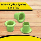 Kydex Rivets Eyelets, 8-8 1/4" Multicolored Grommet Eyelets for Tactical Holster Making, Knife Sheath Crafting, Fasteners for Custom DIY Kydex Projects (Set of 50)