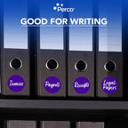 Perco Purple 3-Inch Round Circle Dot Sticker Labels with Easy Peel Perforation - 500 Labels per Roll - Strong Adhesion, Vibrant Colors for Organizing, Crafting & More - Made in USA