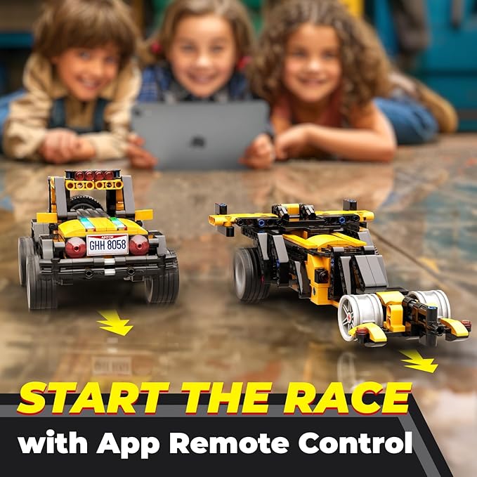 Robot R Smart Robot Building Kit with Storage Box, 4-in-1 Programmable App Remote Control Off Roader Car Toy, Authentic and Functional Design, Coding Gifts for 6 7 8 9 10 11 12 Years Old Kids