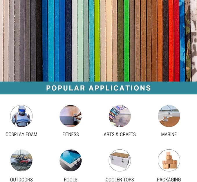 LotusFoam Large 3mm EVA Foam Sheet - 44"x 85" High Density Foam 130 kg/m3 for Cosplay, Costumes, Crafts, Flooring, Outdoor Use - 35 Colors (Driftwood) - Driftwood