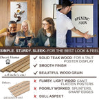 36" Sturdy Magnetic Poster Hanger,Sleek Poster Frame of Teak Wood with Strong Magnets for Safely Hanging Maps Pictures Canvas Scrolls Print Wall Art, Dacri Home (36 Inch, Natural Wood)