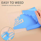 RENLITONG Sky Blue Iron on Vinyl 12Inch by 50ft Roll HTV Heat Transfer Vinyl for T-Shirt HTV Rolls for All Cutter Machine - Easy to Cut & Weed for Heat Transfer Design