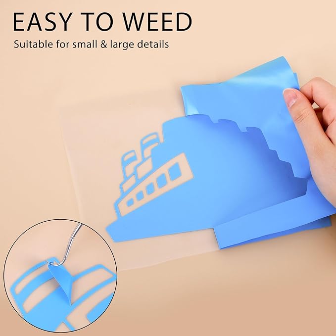 RENLITONG Sky Blue Iron on Vinyl 12Inch by 50ft Roll HTV Heat Transfer Vinyl for T-Shirt HTV Rolls for All Cutter Machine - Easy to Cut & Weed for Heat Transfer Design