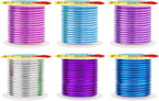 Mandala Crafts 10 Gauge Anodized Aluminum Craft Wire for Jewelry Making - 120 FT Colored Flexible Silver Lavender Purple Pink Ice Blue Turquoise Wire - Bendable for Bonsai Armature Crafting Sculpting