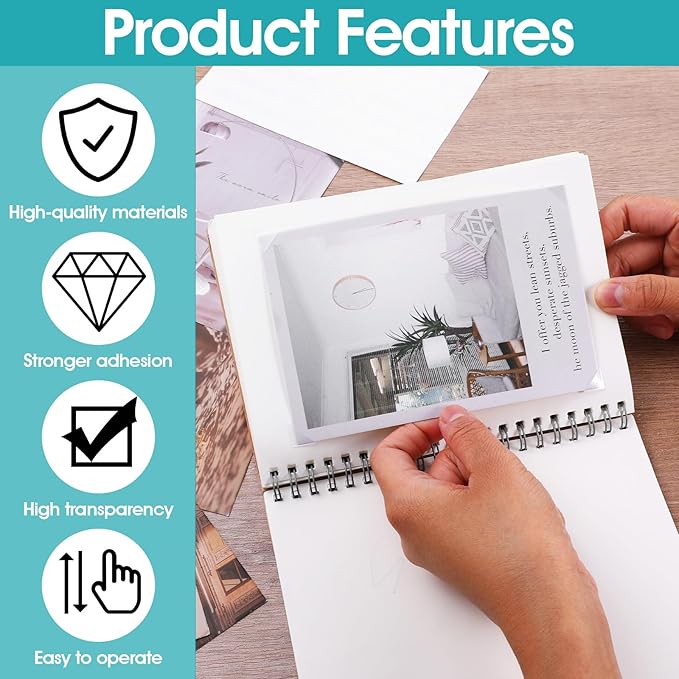 408PCS Photo Corners Self-Adhesive Acid Free Photo Corners Scrapbook Picture Corner Picture Mounting Corner for DIY Scrapbook, Album, Journal, Memory Books