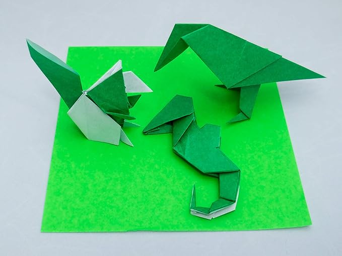 [Taro's Origami Studio] Standard 6 Inch One Sided 20 Colors 100 Sheets Square Easy Fold Premium Japanese Paper for Beginner (Gold and Silver Included) Made in Japan
