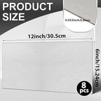 Zonon 8 Pcs 20 Gauge Steel Sheet Metal Cold Roll Steel Sheet 12" x 6" x 0.032" Weldable Metal Roll Steels Plate for DIY Craft Projects Home Auto, Easy to Shape, Weld, Cut and Form