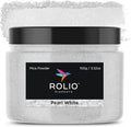 Rolio - Mica Powder - 1 Jar of Pigment for Paint, Dye, Soap Making, Nail Polish, Epoxy Resin, Candle Making, Bath Bombs, Slime - 100G / 3.5 oz (Pearl White)