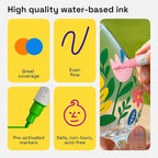 ARTISTRO 12 Dual Tip Brush + Fine Acrylic Paint Markers - Easy for All Ages & Levels Paint Pens for Fabric, Rock, Glass, DIY - Halloween Pumpkin Painting Kit, Art Supplies, Christmas Gift