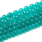 61PCS 6mm Natural Stone Beads Blue Amazonite Jade Stone Round Loose Beads for Jewelry Making DIY Bracelet Necklace 15 Inch