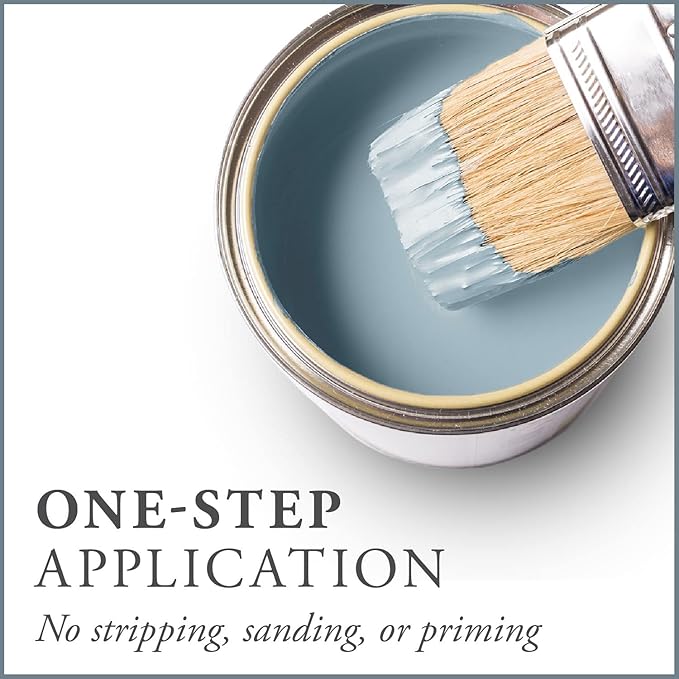 AMY HOWARD AT HOME Chalk-Based One Step Paint for Furniture, Cabinetry, Decor, Finish, and More | No Stripping, Sanding, or Priming | Ultra-Light Base | 32 Ounce | French Blue