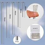 150pcs Silver Filled Flat Head Pins Non Tarnish Craft Earring Bracelet Jewelry Making Accessories Supplies (40mm (1.57in), Silver-Flat Head Pin)